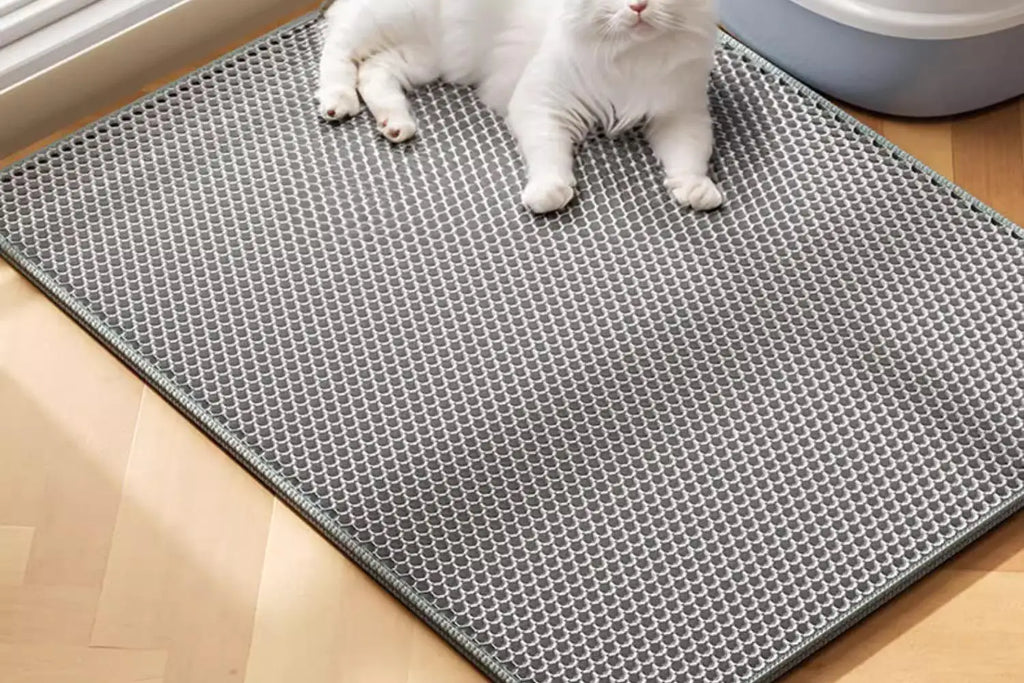 Cat Litter Mat Heavy Duty Waterproof 2 Layer Non Slip Washable Pet Floor Protector Litter Box Sand Stopper