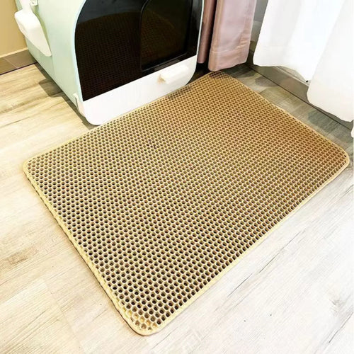 Cat Litter Mat Heavy Duty Waterproof 2 Layer Non Slip Washable Pet Floor Protector Litter Box Sand Stopper