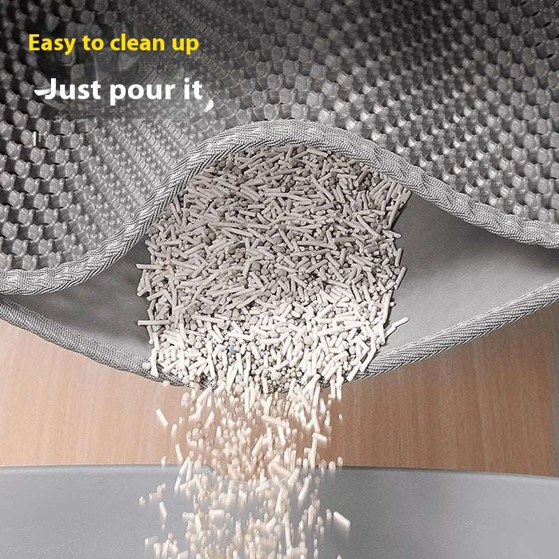 Cat Litter Mat Heavy Duty Waterproof 2 Layer Non Slip Washable Pet Floor Protector Litter Box Sand Stopper